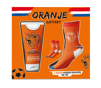 Neutraal Holland Oranje geschenkset tube 2in1