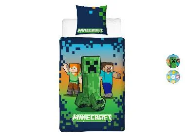 Omkeerbaar dekbedovertrek 140 x 200 cm - Minecraft of Pokémon
