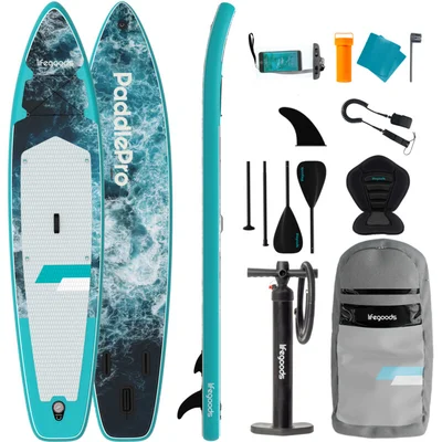 Lifegoods Sup board touring with seat splash blue