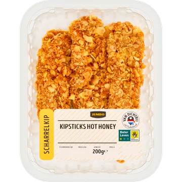 Jumbo Kipsticks Hot Honey Scharrelkip 200 g