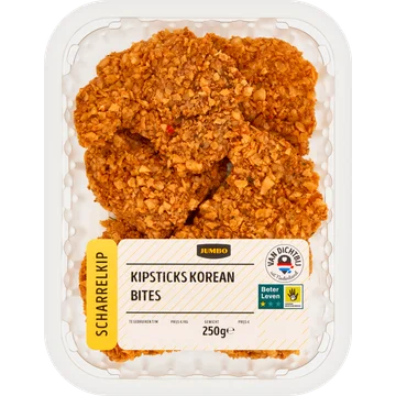 Jumbo Scharrelkip Kipsticks Korean Bites 250 g