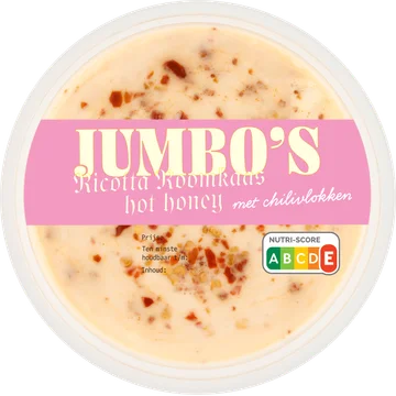 Jumbo's Ricotta Roomkaas Hot Honey met Chilivlokken 140 g
