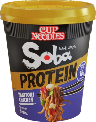 Nissin Soba noodles protein yakitori kip