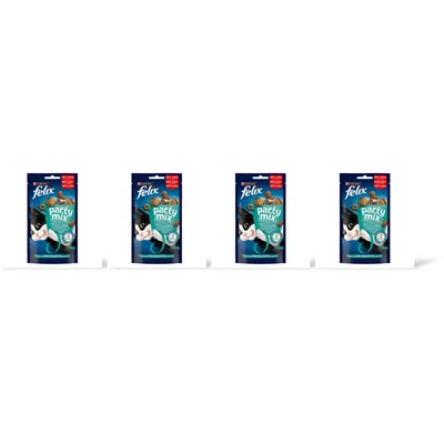 Felix Party mix seaside kattensnack 4-pack
