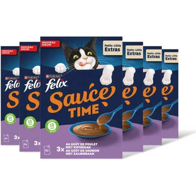 Felix Sauce time met kip- of zalmsmaak 6-pack