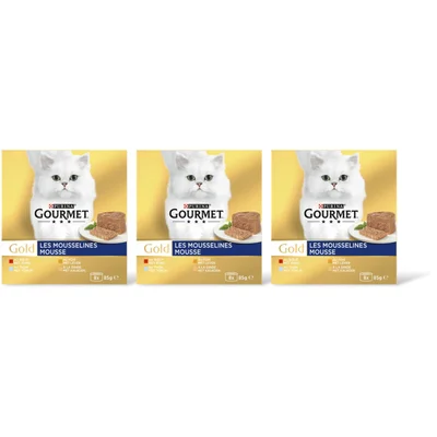 Gourmet Gold mouse tonijn/lever/kalkn/rnd 3pk