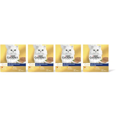 Gourmet Gold mouse tonijn/lever/kalkn/rnd 4pk