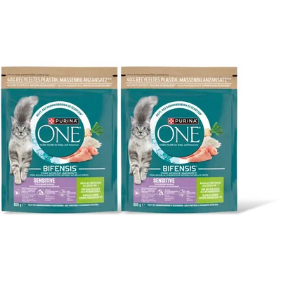Purina ONE Sensitive rijk aan kalkoen 2-pack