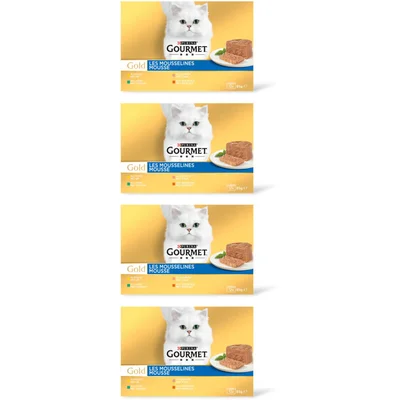 Gourmet Gold mousse kip zalm niertjes konijn 4pk