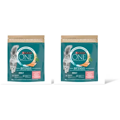 Purina ONE Adult rijk aan zalm 2-pack