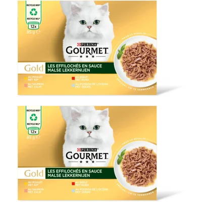 Gourmet Gold malse lekkernijen kip zalm rund 2pk