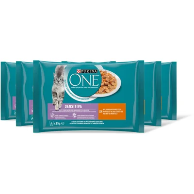 Purina ONE Sensitive met kip en wortels 5-pack