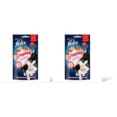 Felix Crispies zalm- & forelsmaak katsnack 2pk