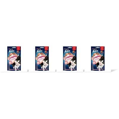 Felix Crispies zalm- & forelsmaak katsnack 4pk