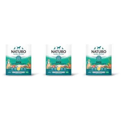 Naturo Eend en rijst voor de hond 3-pack