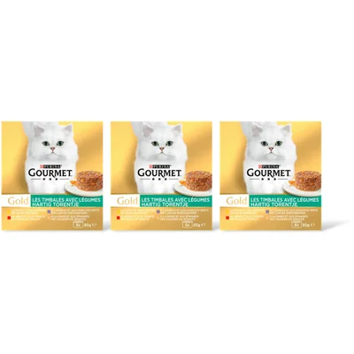 Gourmet Gold hartig torentje mt kip rund lam 3pk