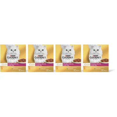 Gourmet Gold luxe mix rund kip zeevis eend 4-pck