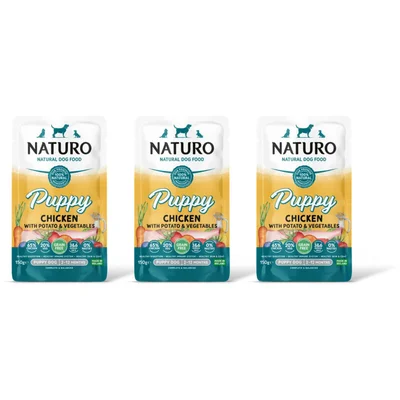 Naturo Puppy grain free chicken potatoes 3-pck