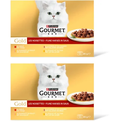 Gourmet Gold fijne hapjes rund kalkoen zalm 2pk