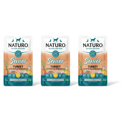 Naturo Senior turkey & rice 3-pack