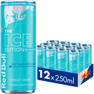 Red Bull Energy Drink Sugar Free Ice Edition - 12 x 250ML