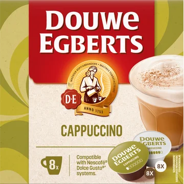 Douwe Egberts Dolce Gusto Koffiecups Cappuccino 2 X 8 Stuks