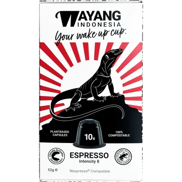 Wayang Koffiecups Espresso 10 stuks
