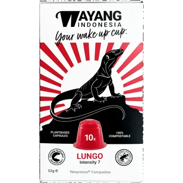 Wayang Koffiecups Lungo 10 stuks