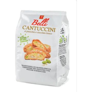 Belli Cantucci Amandel, Pistache, Witte Chocolade 200g