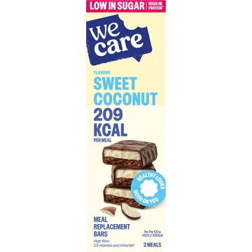 WeCare Meal Replacement Bars Flavour Sweet Coconut 2 x 62 g