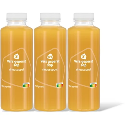 AH Vers geperst sap sinaasappel 3-pack