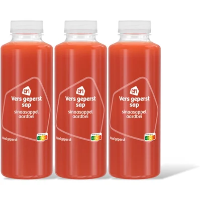 AH Vers geperst sap sinaasappel aardbei 3pk