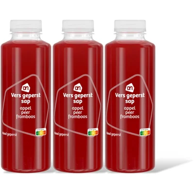 AH Vers geperst sap appel peer framboos 3pk