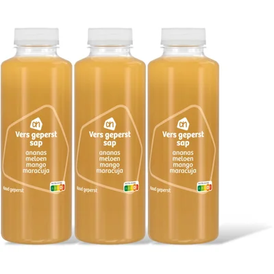 AH Vers geperst sap ananas meloen mango 3pk