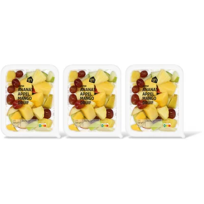AH Verse ananas, appel, mango en druif 3-pk