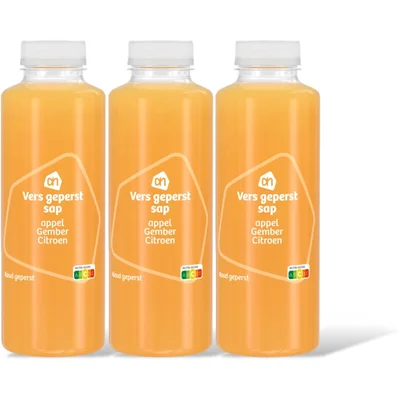 AH Vers geperst sap appel gember citron 3pk