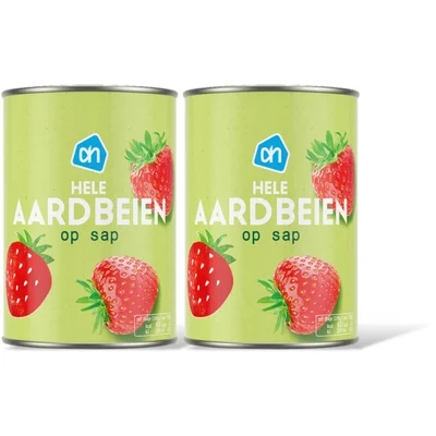 AH Aardbeien op sap 2-pack