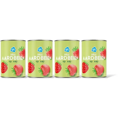 AH Aardbeien op sap 4-pack