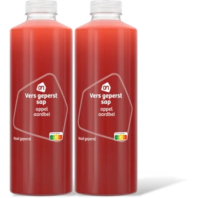 AH Vers geperst sap appel aardbei 2-pack
