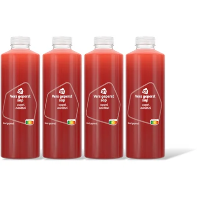 AH Vers geperst sap appel aardbei 4-pack