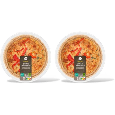 AH Quiche tomaat mozzarella volkrn bodm 2pk