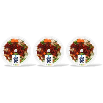 AH Stoommaaltijd beef teriyaki 3-pack