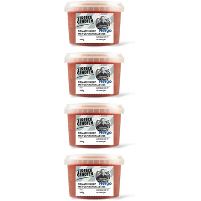 Streeckgenoten Tomatensoep met gehaktballetjes 4-pack