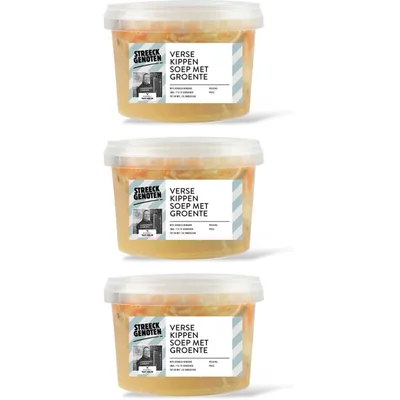 Streeckgenoten Kippensoep met groente 3-pack