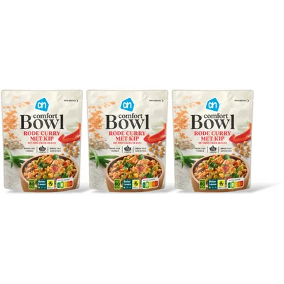 AH Comfort bowl rode curry met kip 3-pack