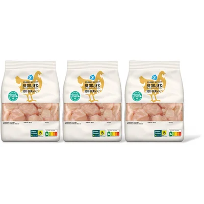 AH Scharrel kipfilet blokjes 3 pack