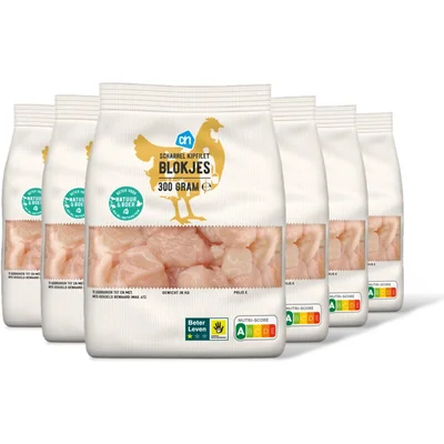 AH Scharrel kipfilet blokjes 6 pack