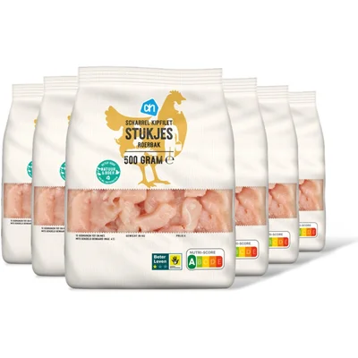AH Scharrel kipfilet stukjes roerbak 6-pack