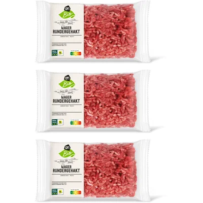 AH Biologisch Mager rundergehakt 3-pack
