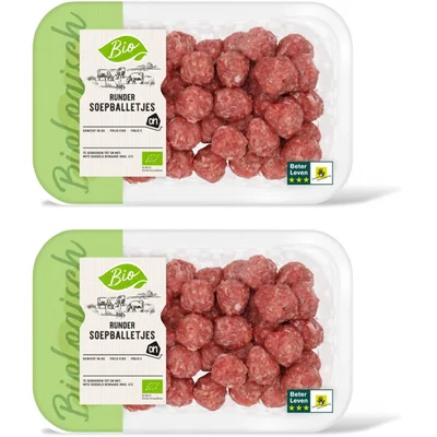AH Biologisch Rundersoepballetjes 2-pack